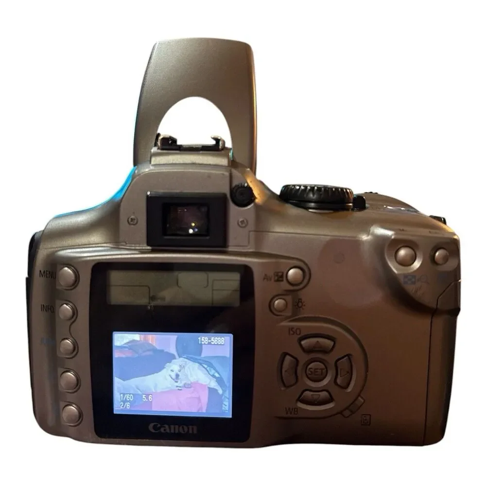 Canon EOS Digital Rebel 300D DSLR Camera Bundle 2 Batteries/ Charger Strap Cable